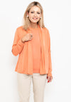 Barbara Lebek Short Jersey Cardigan, Orange
