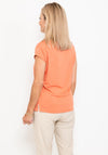 Barbara Lebek Ribbed Scallop Neck T-Shirt, Orange