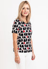 Barbara Lebek Printed Top, Red & Black