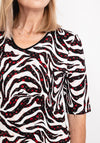 Barbara Lebek Animal Print Top, Red & Black