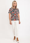 Barbara Lebek Printed Polo Neck T-Shirt, Black Multi