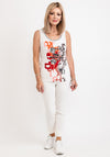 Barbara Lebek Graphic Print Vest Top, White Multi
