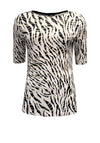 Barbara Lebek Zebra Print Top, Pink Multi