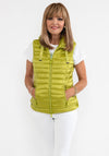 Barbara Lebek Hooded Quilted Gilet, Lime Green