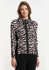 Barbara Lebek Abstract Print Light Jersey Jacket, Black Multi