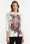 Barbara Lebek Abstract Glitter Graphic Top, White Multi