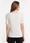 Barbara Lebek Abstract Print Stud Design T-Shirt, White