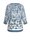 Barbara Lebek Floral Tunic Top, Blue Multi