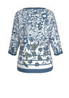 Barbara Lebek Floral Tunic Top, Blue Multi