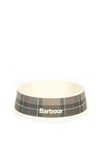 Barbour Tartan Bamboo Dog Bowl, Green
