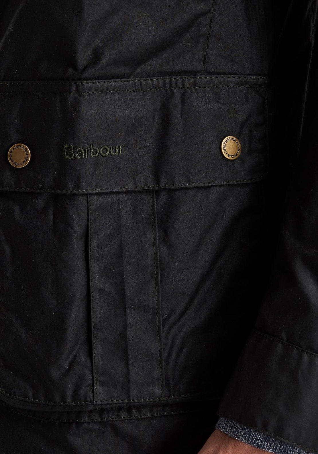 Barbour International Duke Wax Jacket, Green