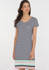Barbour Womens Harewood Stripe Jersey Dress, Navy