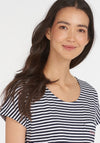 Barbour Womens Harewood Stripe Jersey Dress, Navy