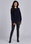 Barbour International Womens Delta Rib Knit Jumper, Navy
