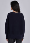 Barbour International Womens Delta Rib Knit Jumper, Navy