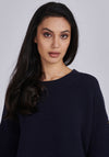 Barbour International Womens Delta Rib Knit Jumper, Navy