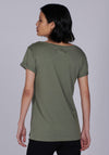 Barbour International Womens Grid T-Shirt, Army Green