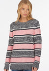Barbour Womens Merseyside Knit Jumper, Navy & Pink