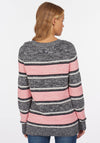 Barbour Womens Merseyside Knit Jumper, Navy & Pink