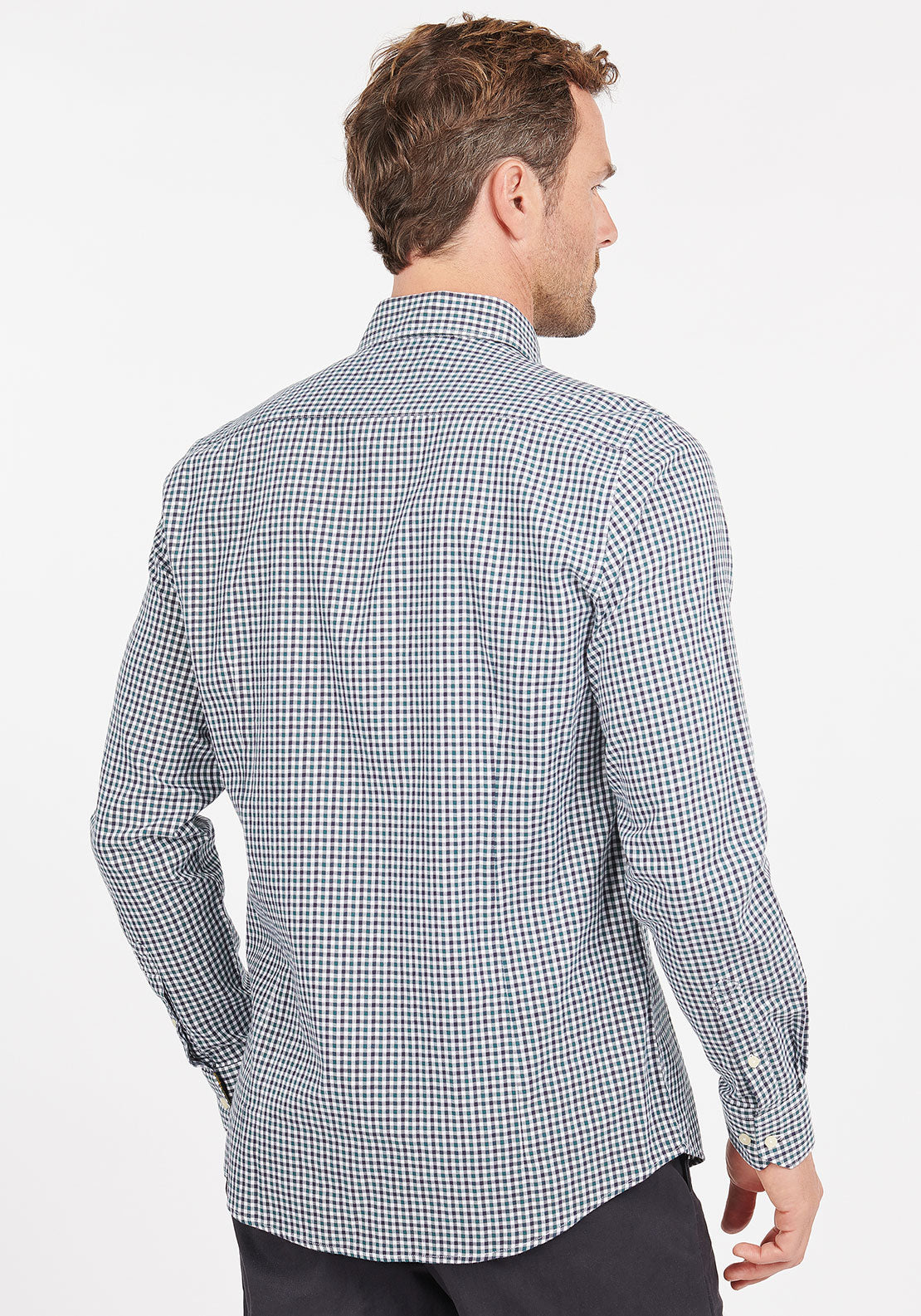 Barbour Mens Padshaw Gingham Tailored Shirt, Green