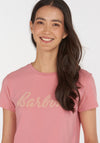 Barbour Womens Rebecca Logo T-Shirt, Sherbert Pink