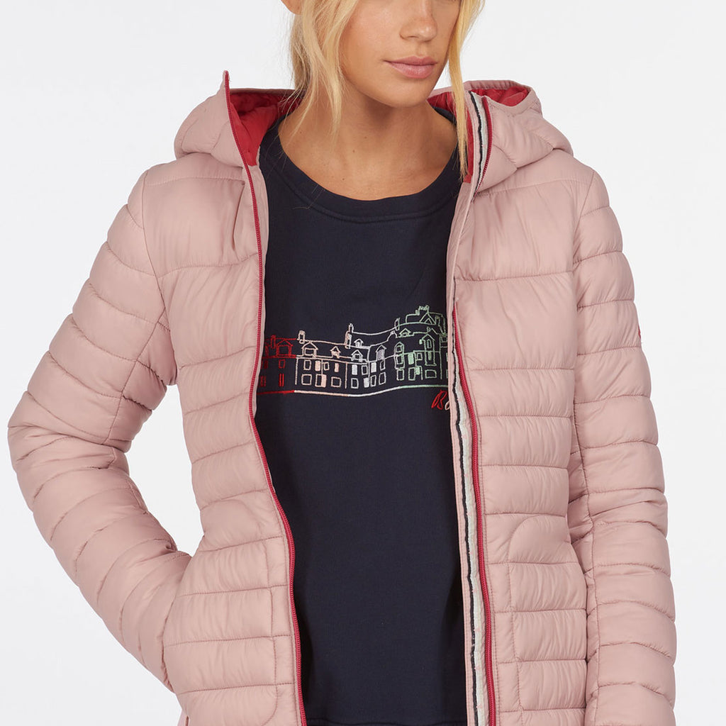 Barbour Womens Saltburn Quilted Jacket, Blusher Pink