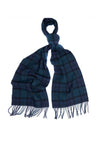 Barbour Tartan Lambswool Scarf, Navy