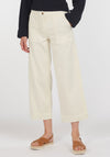 Barbour Womens Summer Cabin Cropped Wide Trousers, Cream