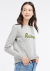 Barbour Womens Otterbrun Woven Brand Sweatshirt, Grey