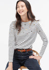 Barbour Womens Bradley Daisy Stripe T-Shirt, White Multi
