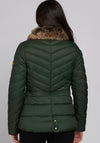Barbour International Duvet Faux Fur Jacket, Green