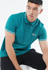 Barbour International Essential Tipped Polo Shirt, Shaded Spruce