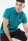 Barbour International Essential Tipped Polo Shirt, Shaded Spruce