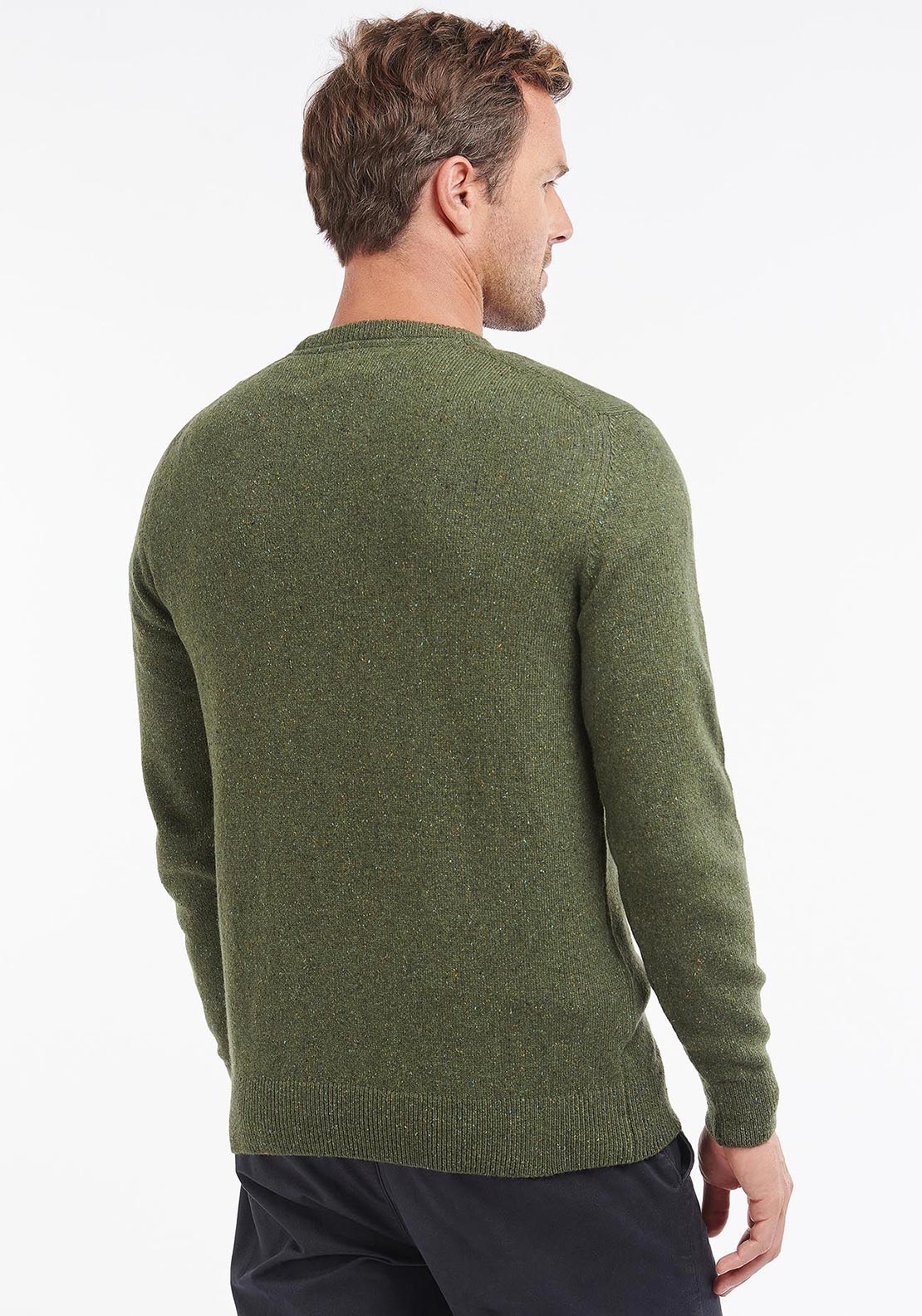 Barbour Men's Tisbury Crew Neck Jumper, Forest