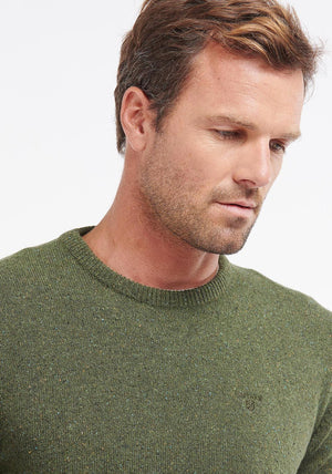 Barbour Men's Tisbury Crew Neck Jumper, Forest