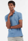 Barbour Wash Sports Pique Polo T-Shirt, Force Blue