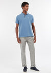 Barbour Wash Sports Pique Polo T-Shirt, Force Blue