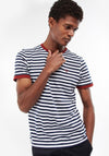 Barbour Quay Striped T-Shirt, Navy & White
