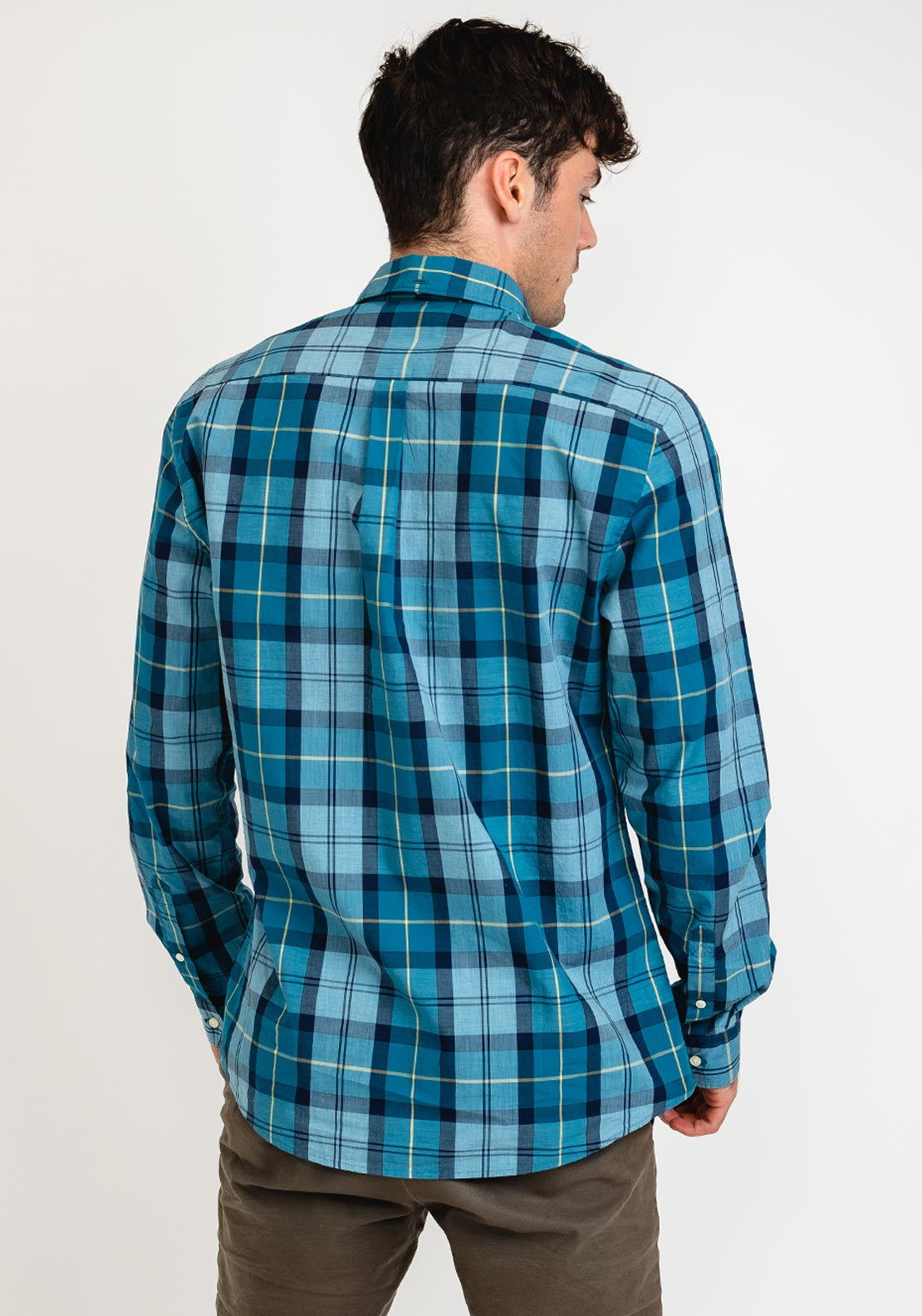 Barbour Sandwood Check Shirt, Aqua