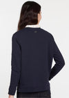 Barbour Womens Logo Cotton Sweater, Navy