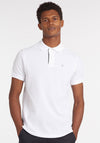 Barbour Men’s Tartan Pique Polo Shirt, White