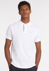 Barbour Tartan Pique Polo T-Shirt, White