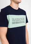 Barbour International Panel Logo T-Shirt, Navy