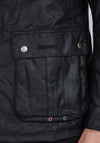 Barbour International Duke Wax Jacket, Black