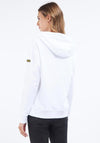 Barbour International Womens Chequer Hoodie, White
