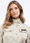 Barbour International Womens Quilted Short Jacket, Beige