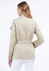 Barbour International Womens Quilted Short Jacket, Beige