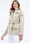 Barbour International Womens Quilted Short Jacket, Beige