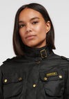 Barbour International Womens Belted Wax Jacket, Black