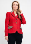Bariloche Toledo Check Wool Rich Blazer Jacket, Red